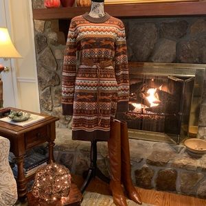 Kiel James Patrick Fall Fox Sweater Dress